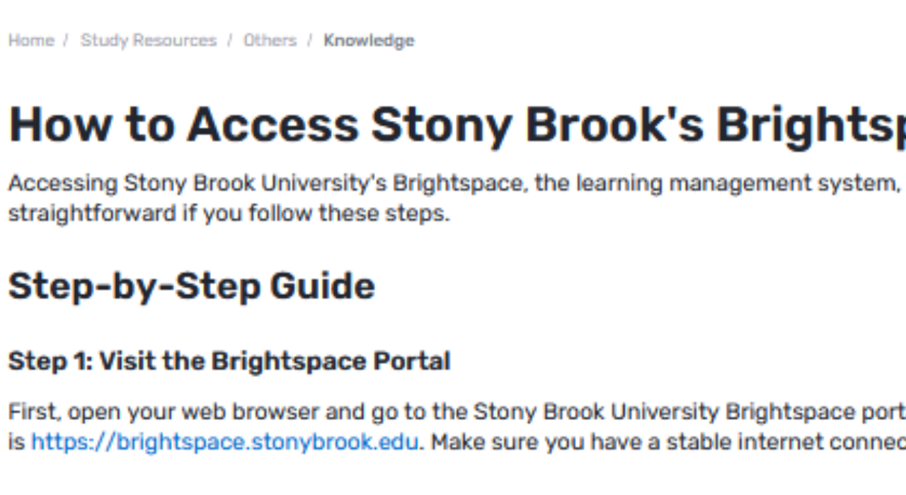 What Are the Key Features of Stony Brook University’s Brightspace for Online Learning?