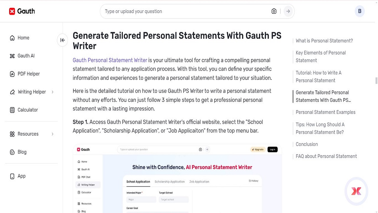 Personal Statements in the Digital Age: How Gauth Can Help